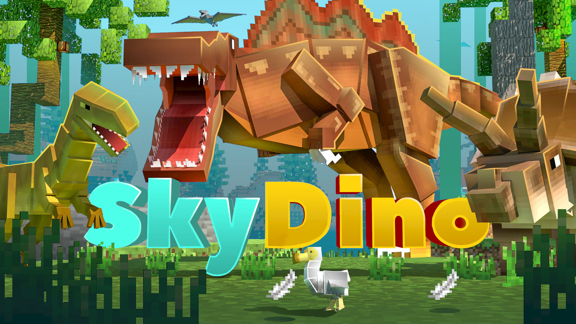 Cover art for the skydino map, depicting a dinosaur.